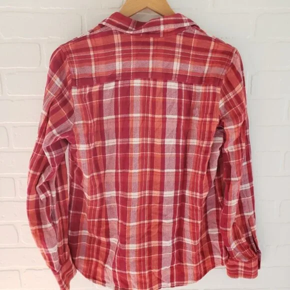 Lucky Brand Cotton Flannel Shirt Women's Size Medium (8-10) - Picture 4 of 6